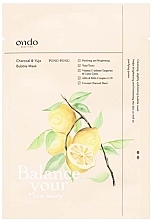Kup Oczyszczająca maska w płachcie - Ondo Beauty 36.5 Charcoal & Yuja Bubble Mask