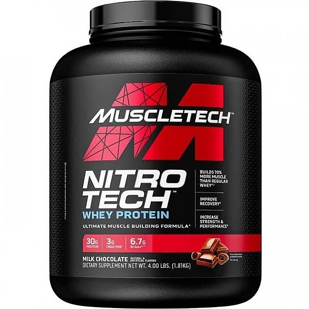 Białko serwatkowe Czekolada mleczna - Muscletech Nitro Tech Milk Chocolate — Zdjęcie N1