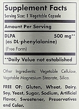 Suplement diety Kompleks aminokwasów 500 mg - Solgar DLPA DL-Phenylalanine — Zdjęcie N5