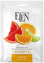Maska do twarzy w płachcie - Elen Cosmetics Vitamin C — Zdjęcie N1