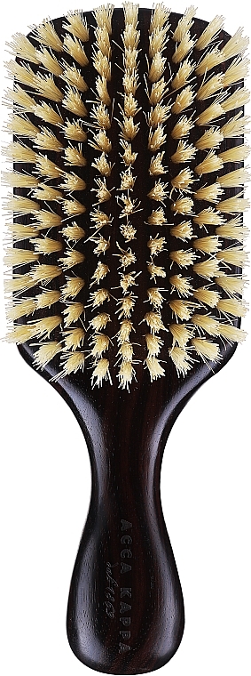 Szczotka do włosów, 17 cm, białe włosie - Acca Kappa Ebony Wood Club Style Hairbrush White Natural Bristles — Zdjęcie N1