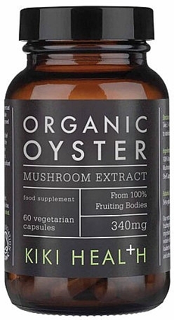 Organiczny ekstrakt z boczniaków, kapsułki - Kiki Health Oyster Organic Mushroom Extract — Zdjęcie N1