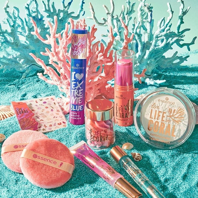 Aplikator do makijażu - Essence Live Life In Coral Powder Puff Duo Coral Crush Companions! — Zdjęcie N3