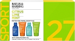 Zestaw - Baylis & Harding Citrus Lime Mint Refreshing Travel Essentials Gift Set (hair/body/wash/100ml + sh/gel/50ml + ash/balm/50ml + f/wash/100ml) — Zdjęcie N1