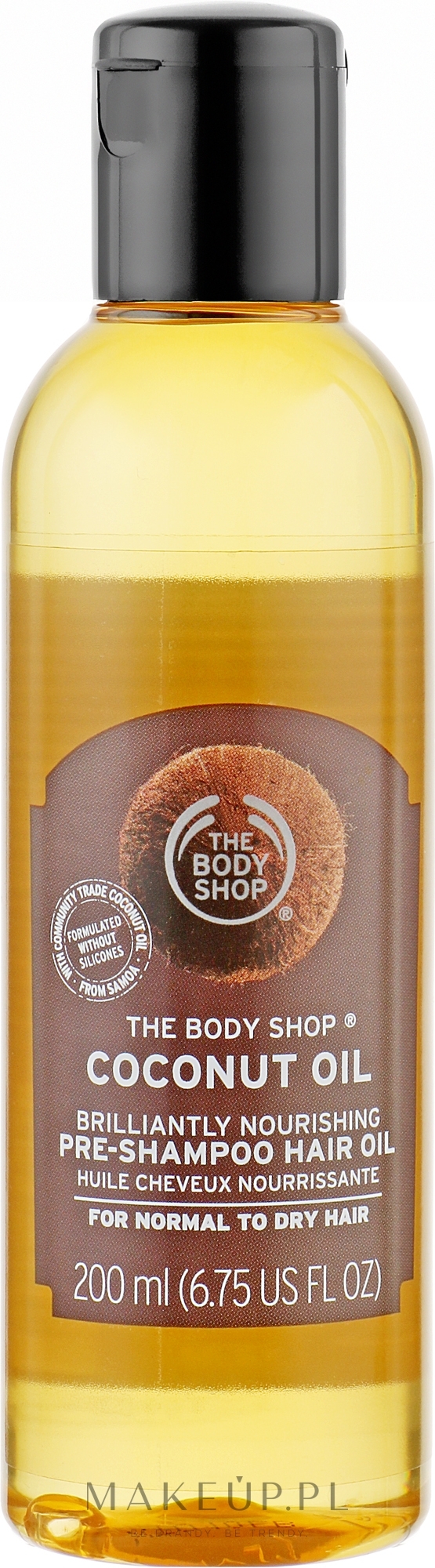 Odżywczy olejek do włosów Olej kokosowy - The Body Shop Brilliantly Nourishing Pre-Shampoo Coconut Hair Oil — Zdjęcie 200 ml