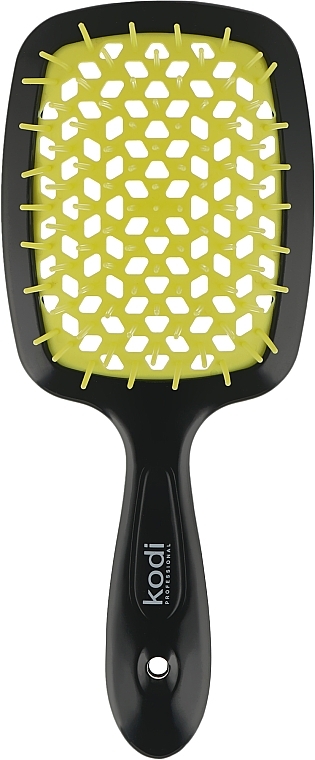 Szczotka do włosów, czarna z zielonymi zębami - Kodi Professional Soft Touch Hairbrush — Zdjęcie N1