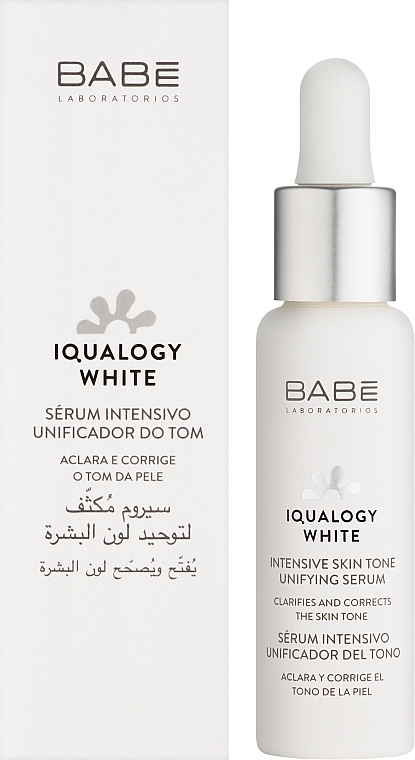 Intensywne serum wygładzające koloryt skóry - Babe Laboratorios Iqualogy White Intensive Skin Tone Unifying Serum — Zdjęcie N2