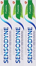 Zestaw past do mycia zębów wrażliwych - Sensodyne Fluoride (toothpaste 3 x 75 ml) — Zdjęcie N1