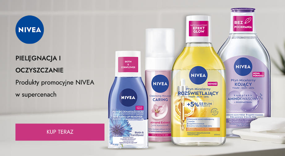 Zniżka na promocyjne produkty NIVEA. Ceny podane na stronie uwzględniają rabat.