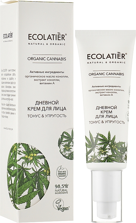 PRZECENA! Krem do twarzy na dzień - Ecolatier Organic Cannabis Cream * — Zdjęcie N2