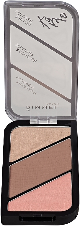 Rozświetlająca paletka do konturowania twarzy 3 w 1 - Rimmel Kate Sculpting Palette — Zdjęcie N3