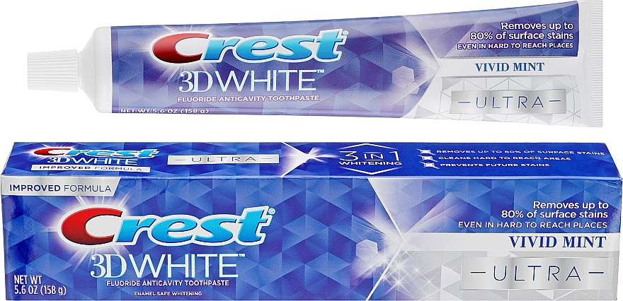 Wybielająca pasta do zębów + ochrona szkliwa - Crest 3D White Ultra Vivid Mint
