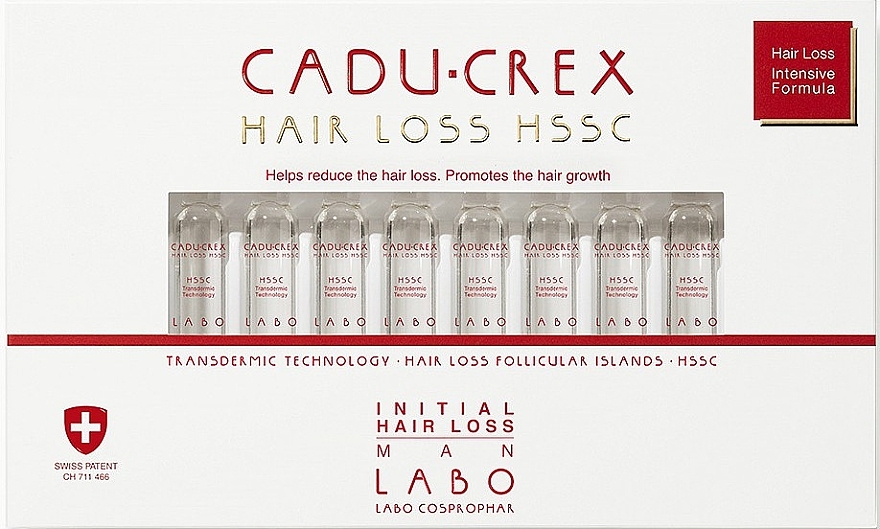 Kuracja na umiarkowane wypadanie włosów u mężczyzn - Labo Cadu-Crex Man Treatment for Initial Hair Loss HSSC — Zdjęcie N1