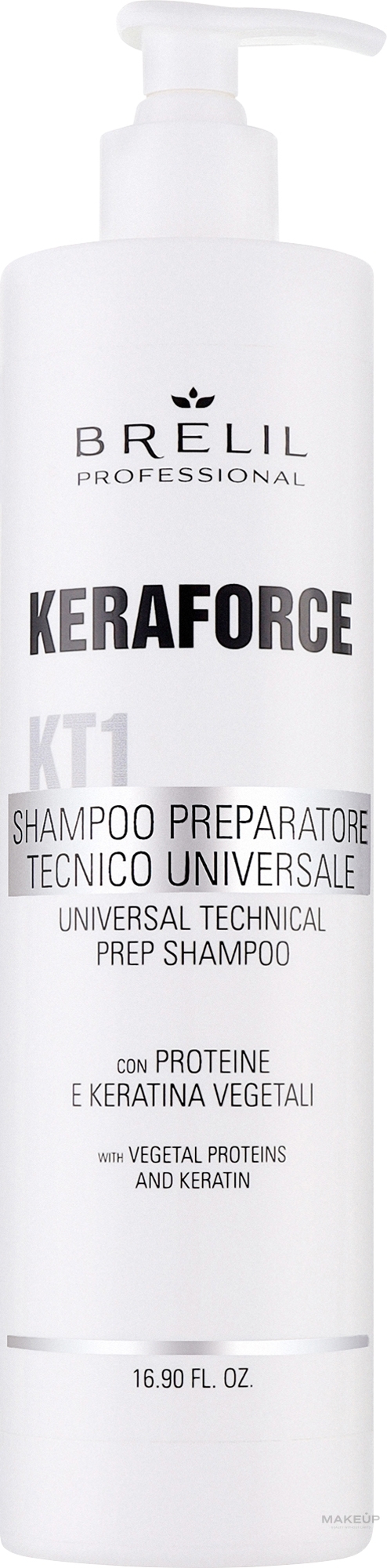 Szampon do włosów - Brelil Keraforce KT1 Universal Technical Prep Shampoo — Zdjęcie 500 ml