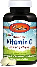 Żelki z witaminą C dla dzieci o smaku mandarynki - Carlson Labs Kid's Chewable Vitamin C — Zdjęcie N4