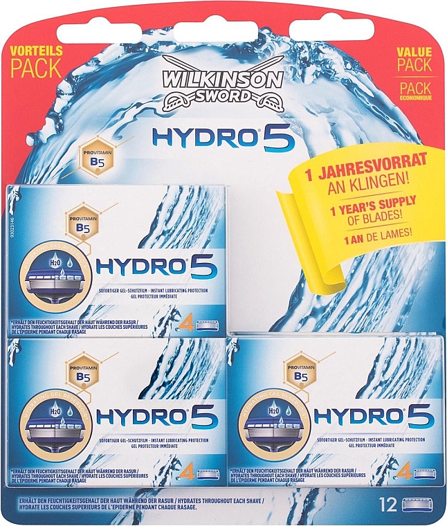 Zestaw wymiennych ostrzy Hydro 5, 12 szt. - Wilkinson Sword Hydro 5 — Zdjęcie N1