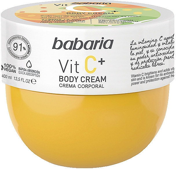 Krem do ciała z witaminą C - Babaria Body Cream Vit C+