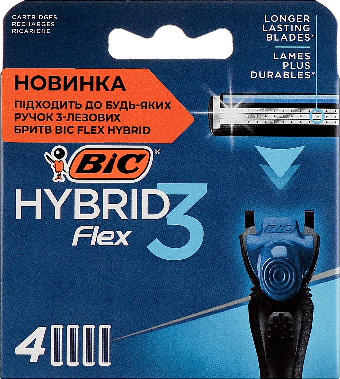 Wymienne wkłady do maszynki do golenia, 4 szt. - Bic Flex 3 Hybrid