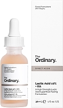 The Ordinary Lactic Acid 10% + HA 2% - Serum peelingujące do twarzy z kwasem mlekowym HA 2% — Zdjęcie N2