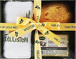 Kup Zestaw - Kalliston Sandalwood (soap/100g + sponge + towel)