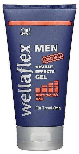 Supermocny żel do stylizacji męskich włosów - Wella Wellaflex Men Visible Effects Gel — Zdjęcie N1