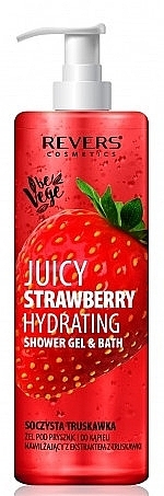 Nawilżający żel pod prysznic i do kąpieli Soczysta truskawka - Revers Juicy Strawberry Hydrating Shower Gel & Bath — Zdjęcie N1