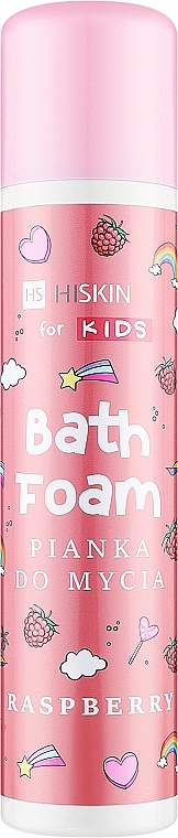 Pianka do mycia o zapachu malinowym, różowa - HiSkin Kids — Zdjęcie N1