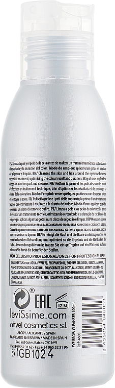 Preparat do odtłuszczania brwi i rzęs przed zabiegami - LeviSsime Eye Brow Cleanser — Zdjęcie N2