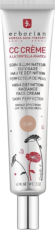 Korygujący krem CC do twarzy Kontrola koloru, jasny - Erborian CC Cream Radiance Cream Skin Perfector  — Zdjęcie N2