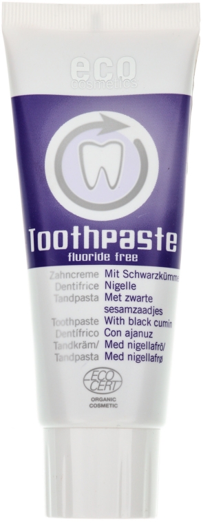 Naturalna pasta do zębów z czarnuszką, bez fluoru - Eco Cosmetics — Zdjęcie N1