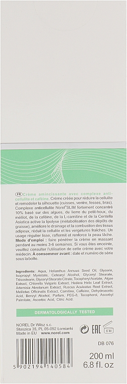 Liftingujący krem do ciała z antycellulitowym kompleksem - Norel Body Care Slimming Cream with Anti-Cellulite Complex — Zdjęcie N3