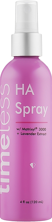 Spray do twarzy i ciała z kwasem hialuronowym i ekstraktem z lawendy - Timeless Skin Care HA Matrixyl 3000 — Zdjęcie N1