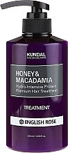 Intensywnie nawilżająca kuracja proteinowa do włosów Angielska róża - Kundal Honey & Macadamia Treatment English Rose — Zdjęcie N2