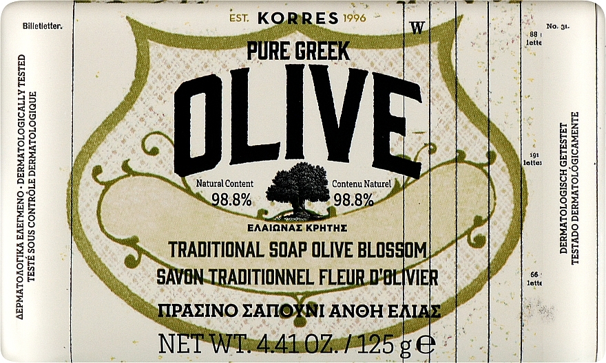 Mydło w kostce z oliwy z oliwek - Korres Pure Greek Olive Green Soap Olive Blossom