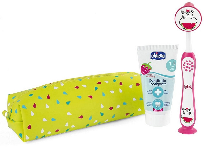 Zestaw do pielęgnacji jamy ustnej dla dzieci 3+ - Chicco (toothpaste/50ml + toothbrush/1pc + acc/1pc) — Zdjęcie N1