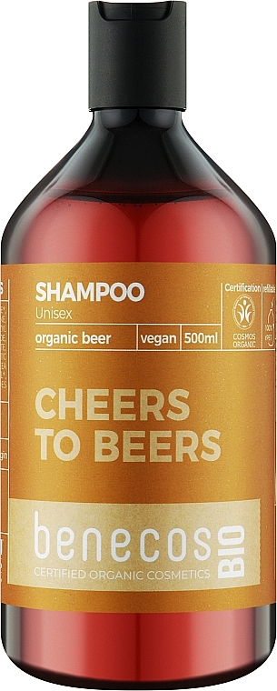 Szampon do włosów - Benecos Unisex Organic Beer Shampoo — Zdjęcie N1