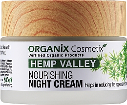 Kup Odżywczy krem ​​do twarzy na noc z olejem z nasion konopi - Organix Cosmetix Hemp Valley Nourishing Night Cream