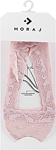 Krótkie skarpetki damskie Baleriny, ażurowe, 1 para, różowe - Moraj — Zdjęcie N1