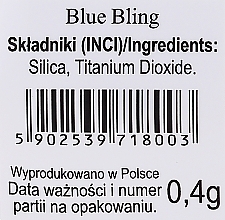 Puder do paznokci - Elisium Blue Bling Powder — Zdjęcie N3