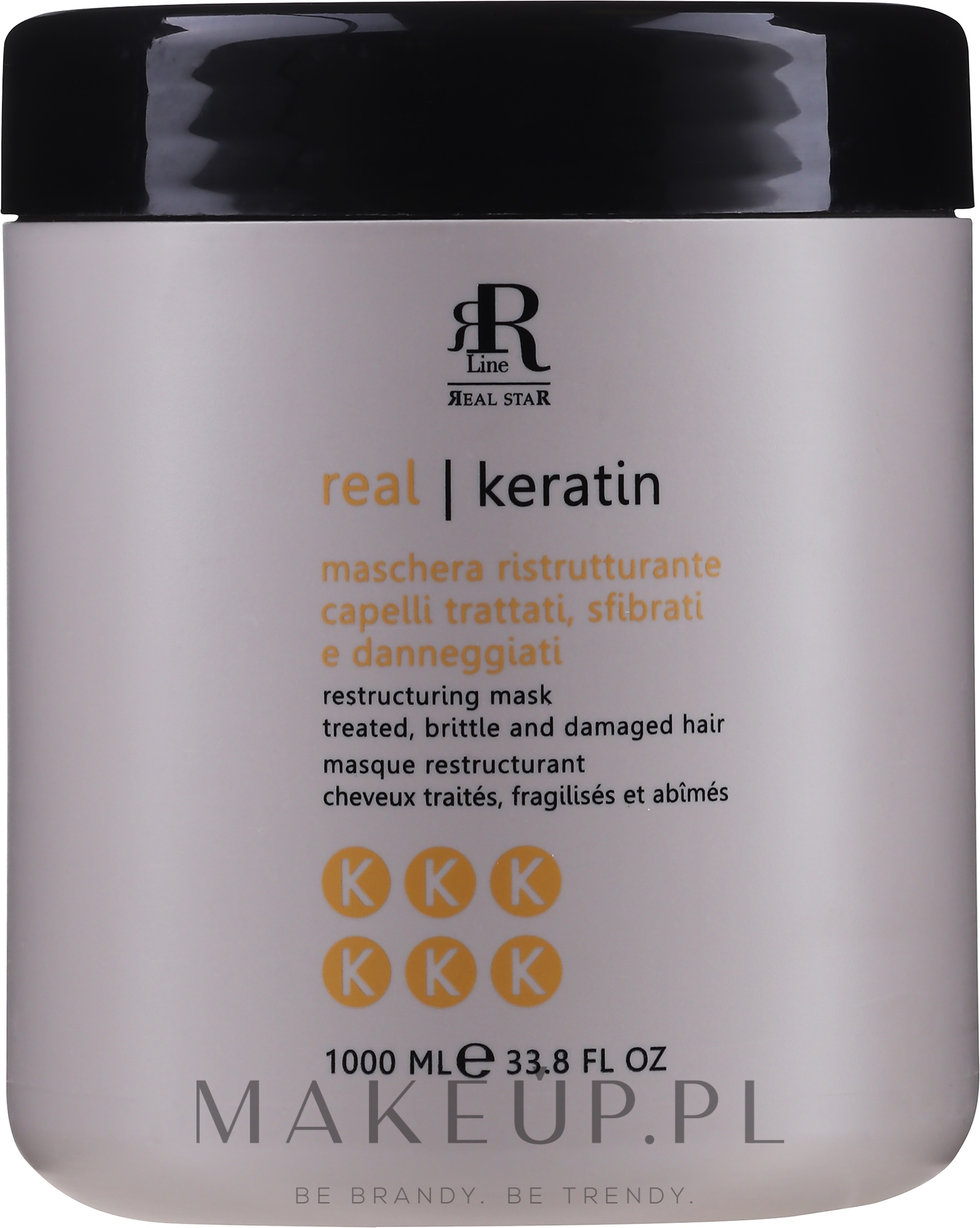 Odbudowująca maska do włosów z keratyną - RR Line Keratin Star — Zdjęcie 1000 ml