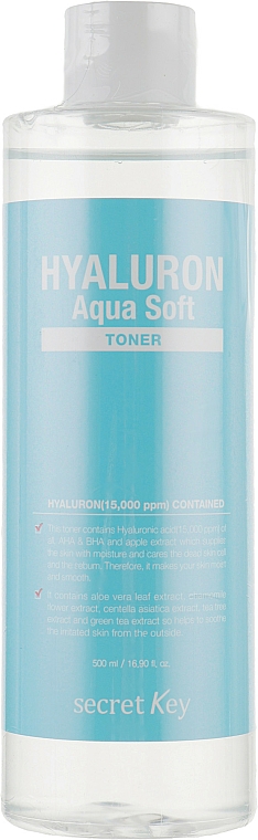 Hialuronowy tonik do twarzy - Secret Key Hyaluron Aqua Soft Toner
