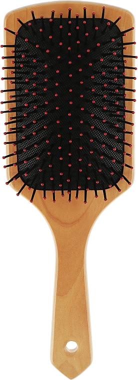 Szczotka do włosów z drewnianą rączką i plastikowymi zębami - Vero Professional — Zdjęcie N1