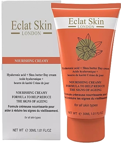 Krem do twarzy na dzień z kwasem hialuronowym i masłem shea - Eclat Skin London Hyaluronic Acid + Shea Butter Day Cream — Zdjęcie N1