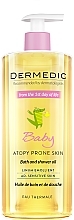 Olejek do kąpieli i pod prysznic dla skóry suchej i atopowej - Dermedic Emolient Baby — Zdjęcie N1