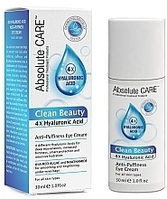 Kup Krem pod oczy przeciw opuchliźnie - Absolute Care Clean Beauty 4X Hyaluronic Acid Anti-Puffiness Eye Cream