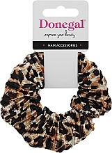 Gumka do włosów FA-5835, beżowo-brązowa - Donegal — Zdjęcie N1