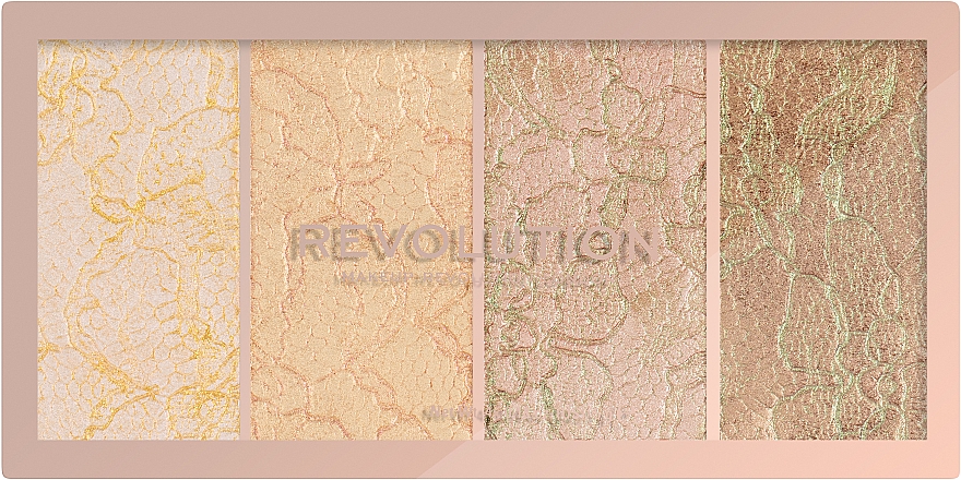 Paletka rozświetlaczy - Makeup Revolution Vintage Lace Highlighter Palette — Zdjęcie N2