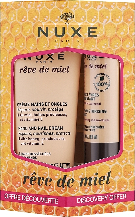 Zestaw - Nuxe Reve De Miel (h/cr/30ml + lip/stick/4g) — Zdjęcie N1