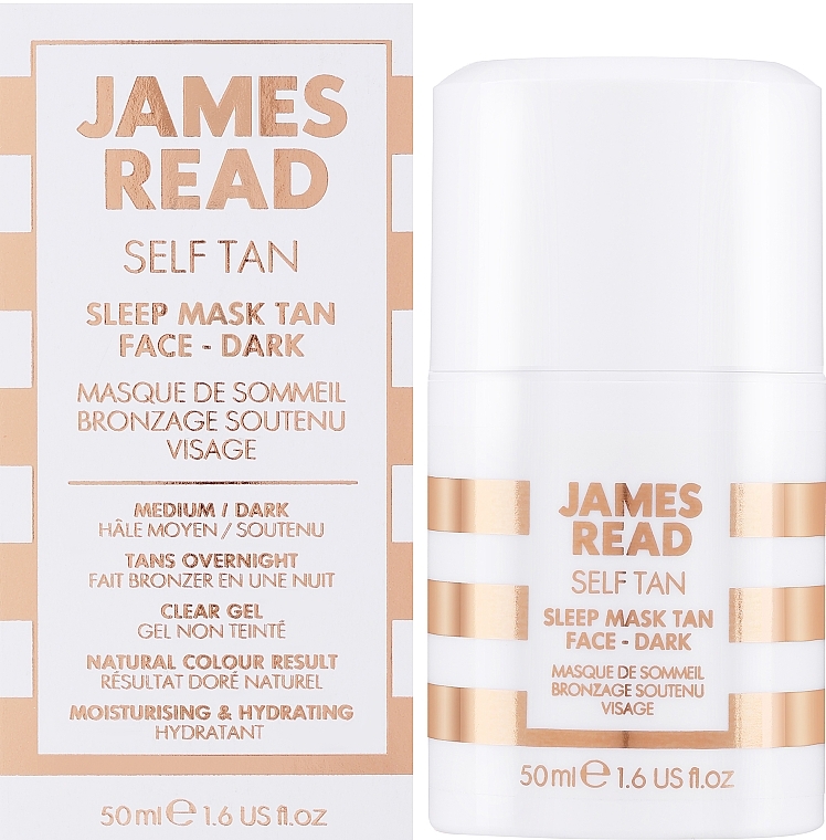 Samoopalająca maska do twarzy na noc - James Read Sleep Mask Go Darker Face Overnight Tan — Zdjęcie N2