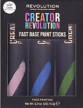 Kup Zestaw sztyftów do makijażu - Makeup Revolution Creator Fast Base Paint Stick Set Pink, Blue & Green